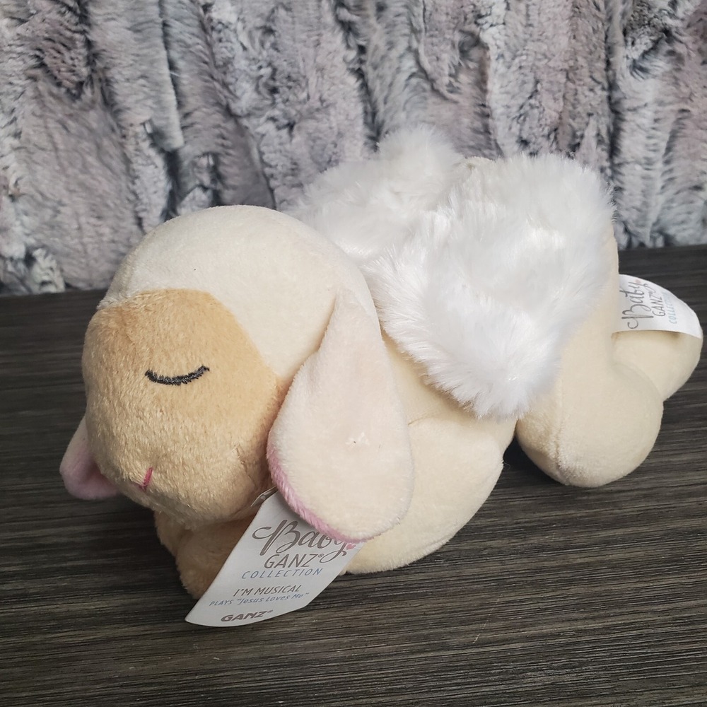 Baby Ganz Lovey Security Plush Lamb Sheep‎ Wings Angel Cream Tan White No Music